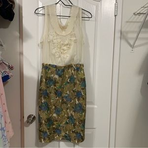 Anthropologie Moulinette Soeurs Silk Brocade dress, size 6